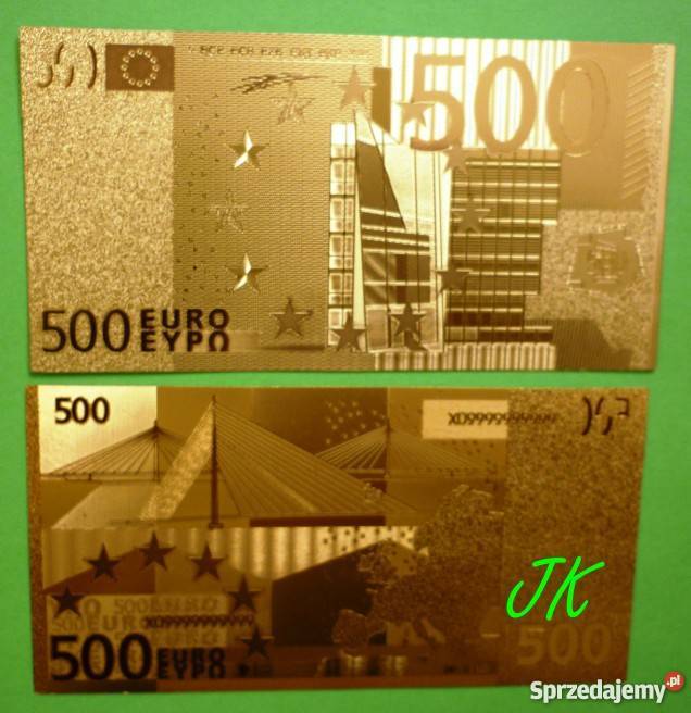 ZŁOTE BANKNOTY 510 2050100200500 EURO Jan Paweł Numizmatyka śląskie