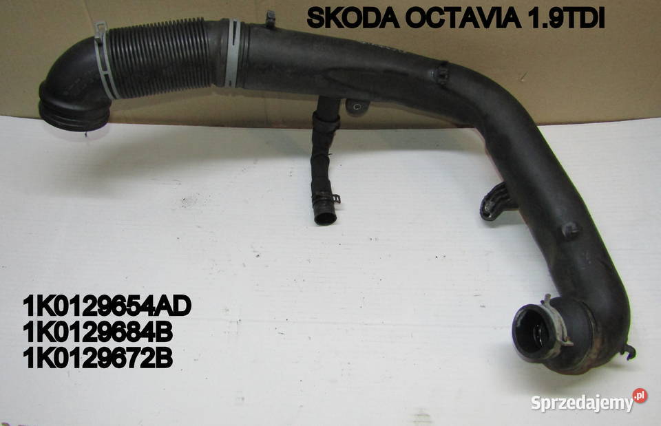 PRZEWÓD TURBOPRĘŻARKI SKODA OCTAVIA II 19TDI osobowe łódzkie Mysłaków