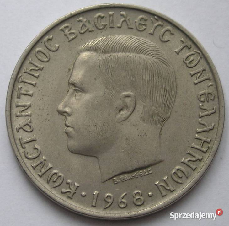 GRECJA 10 DRACHM 1968 STAN 12 Łódź
