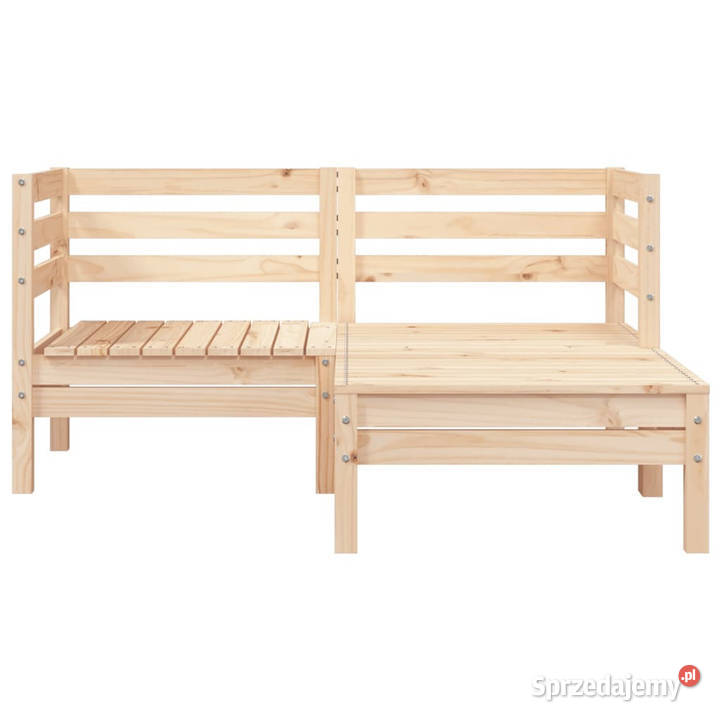 Ogrodowa sofa 2osobowa z podnóżkiem lite drewno Warszawa
