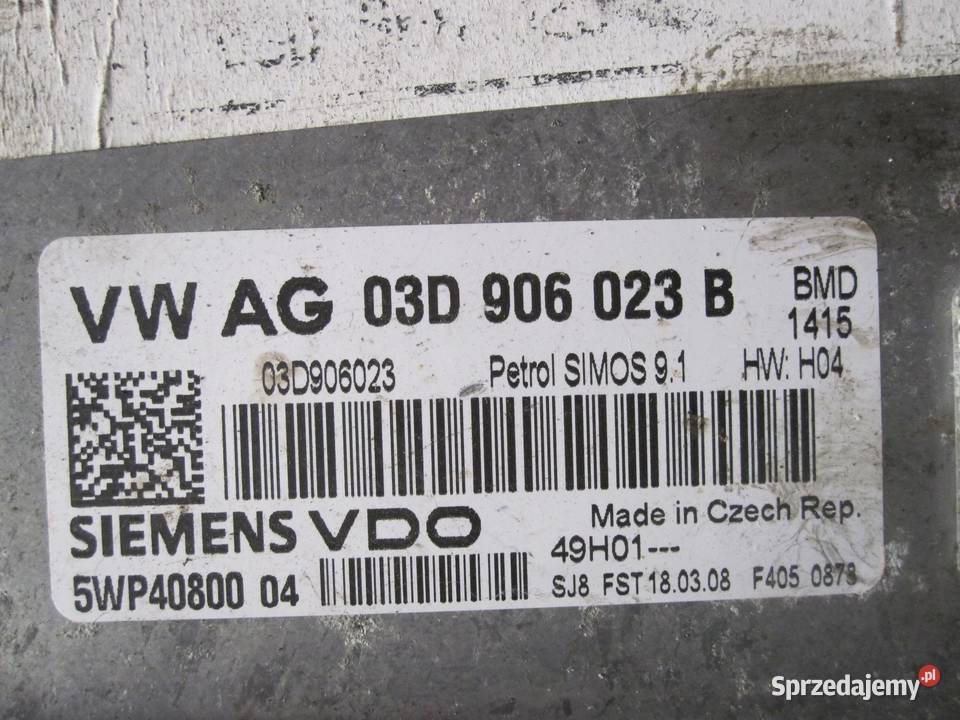 VW SKODA 12 B komputer sterownik silnika