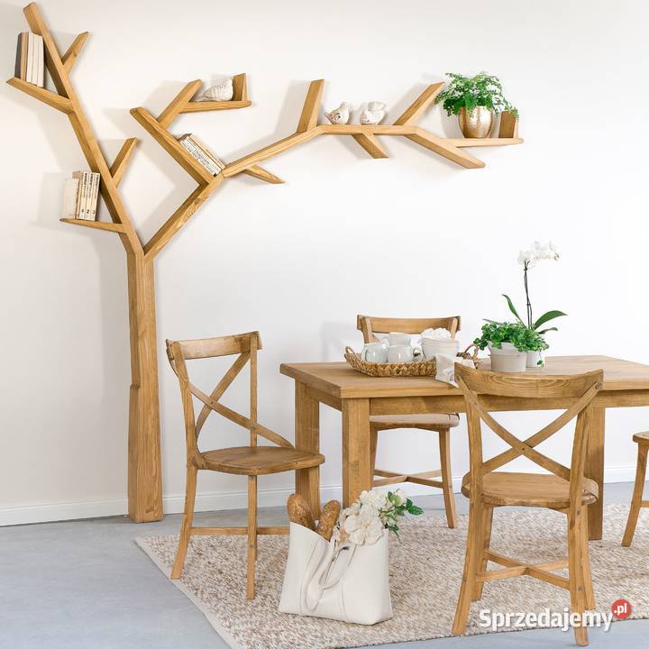 Drewniana półka w kształcie drzewka COS 17 Maków Podhalański