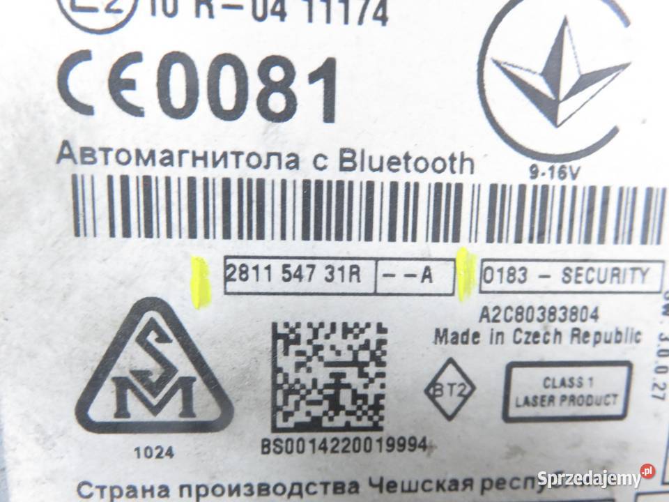 RADIO OPEL MOVANO B 2010 281154731R 281154731RA Radioodtwarzacze