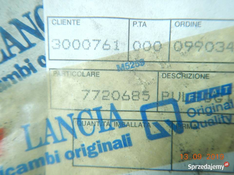 KOŁO PASOWE WAŁU FIAT TIPO TEMPRA ASO