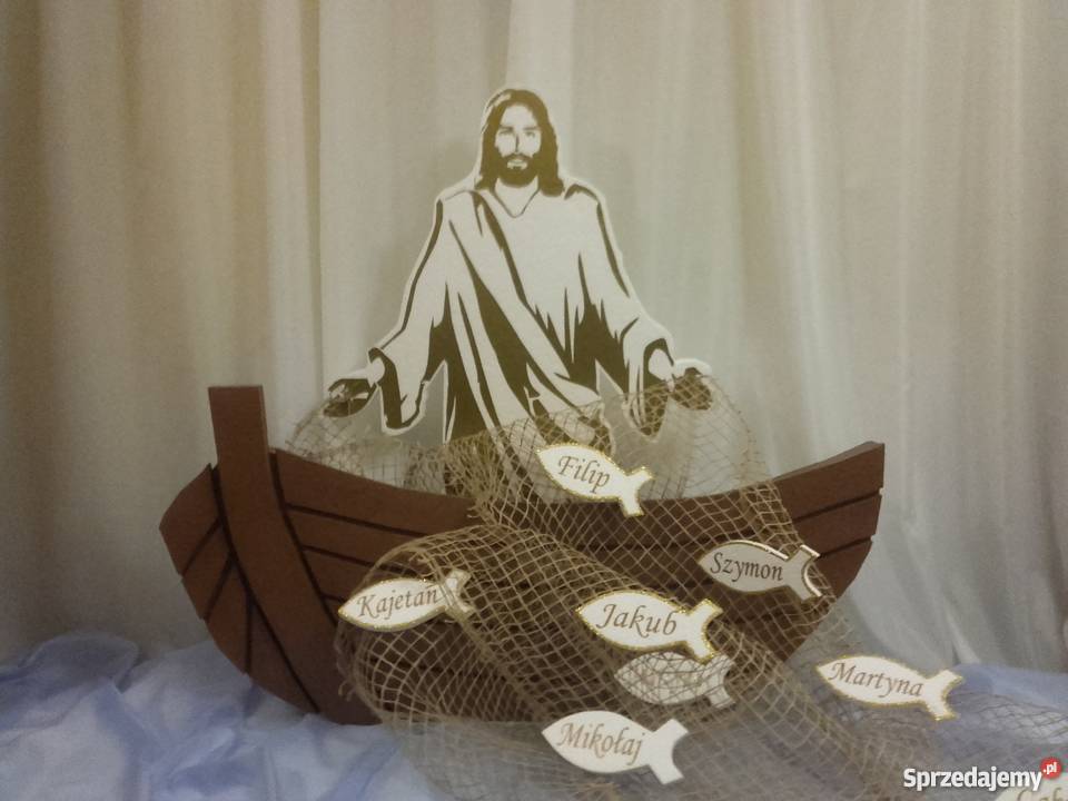 Postać Pana Jezusa dekoracja Pierwsza Komunia wielkopolskie Dobrzyca