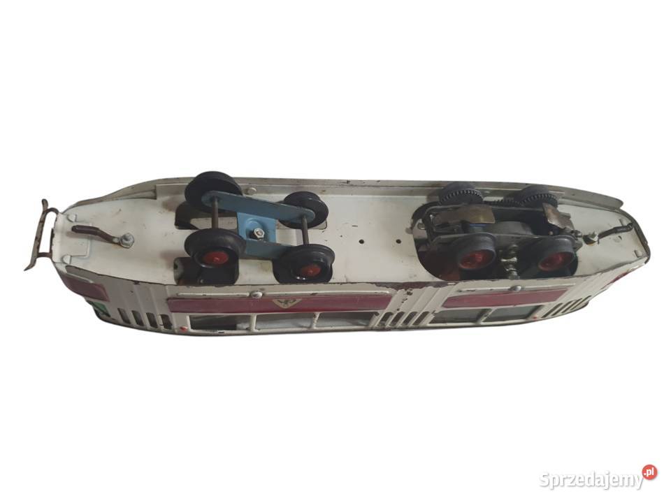 Stara zabawka metalowy tramwaj Chemoplast Brno Cieszyn