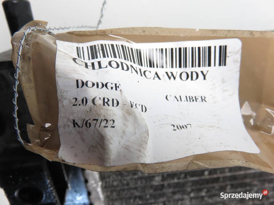 CHŁODNICA WODY DODGE CALIBER 20 CRD 879331N