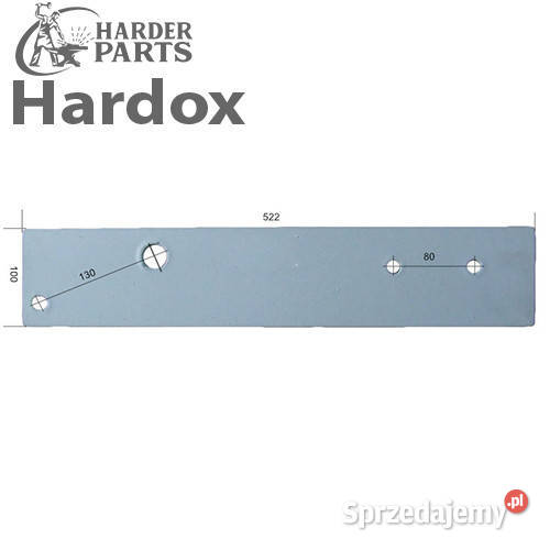 Płoza długa HARDOX 94286P części do pługa OVERUM nieuszkodzony Suwałki