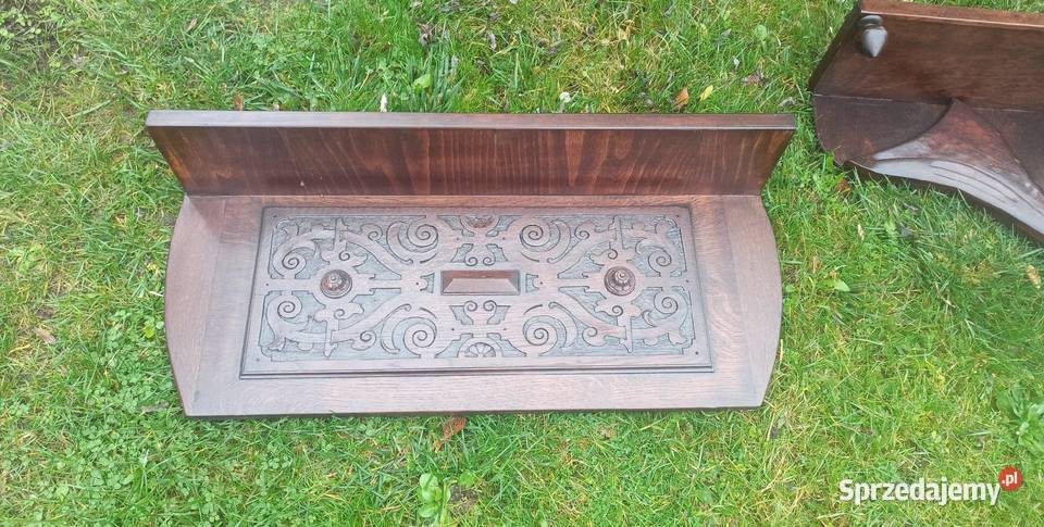 Półka rzeźbiona płyta dębowa pomorskie Gdańsk