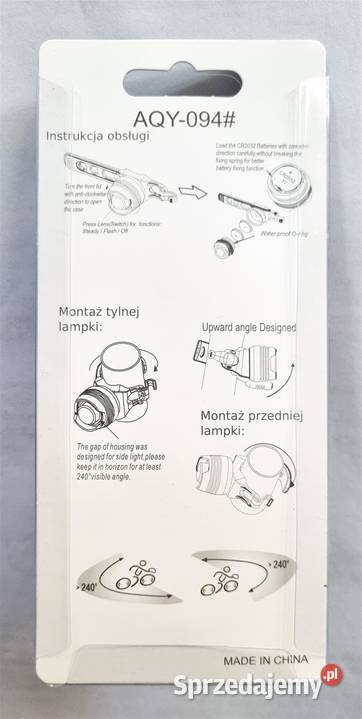 Nowa Lampka rowerowa LED na TL5417 Biała Części i akcesoria