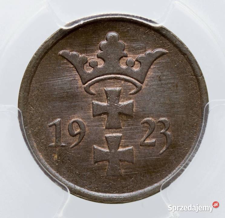 Monety 2 Fenigi 1923 PCGS MS65 Giezkowo sprzedam