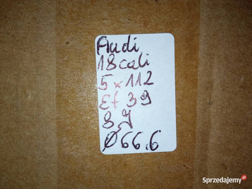 Felgi Audi 18 5x112 et39 8J Szczukowskie Górki