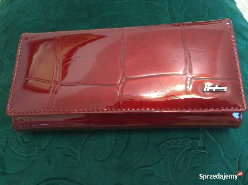 Portfel damski skórzany w kolorze bordo Sosnowiec