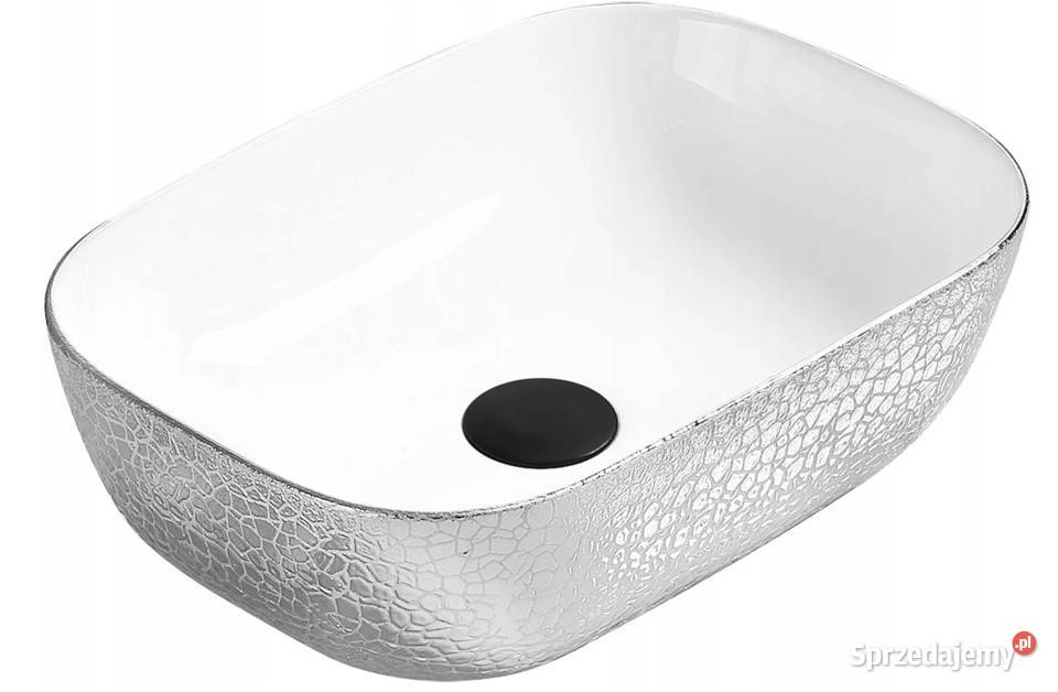 UMYWALKA NABLATOWA 45x32 BIAŁA SREBRNA Choroszcz sprzedam