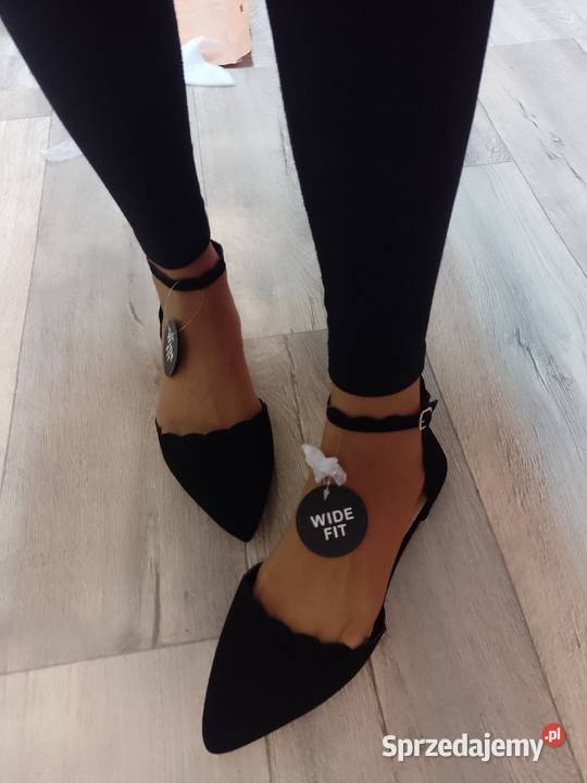 42 Czarne baleriny wieczorowe z zapięciem NOWE Kraków