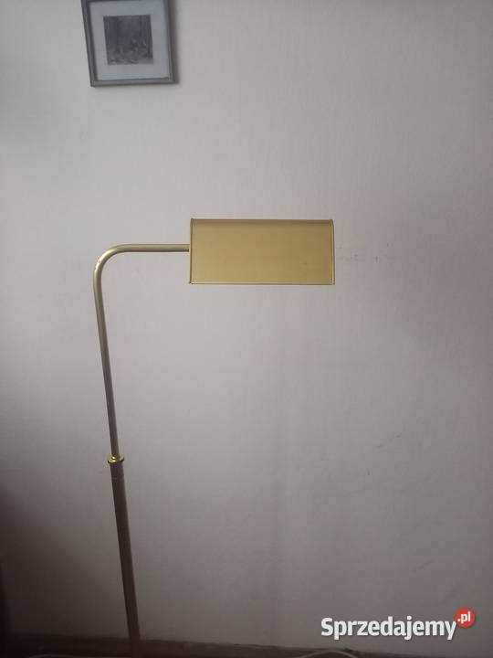 Mosiężna lampa podłogowa z ruchomym ramieniem Skierniewice