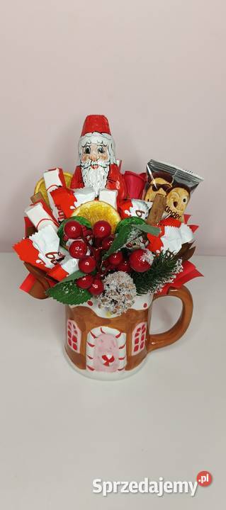 Świąteczny kubek ze słodyczami Kinder prezent na Wrocław