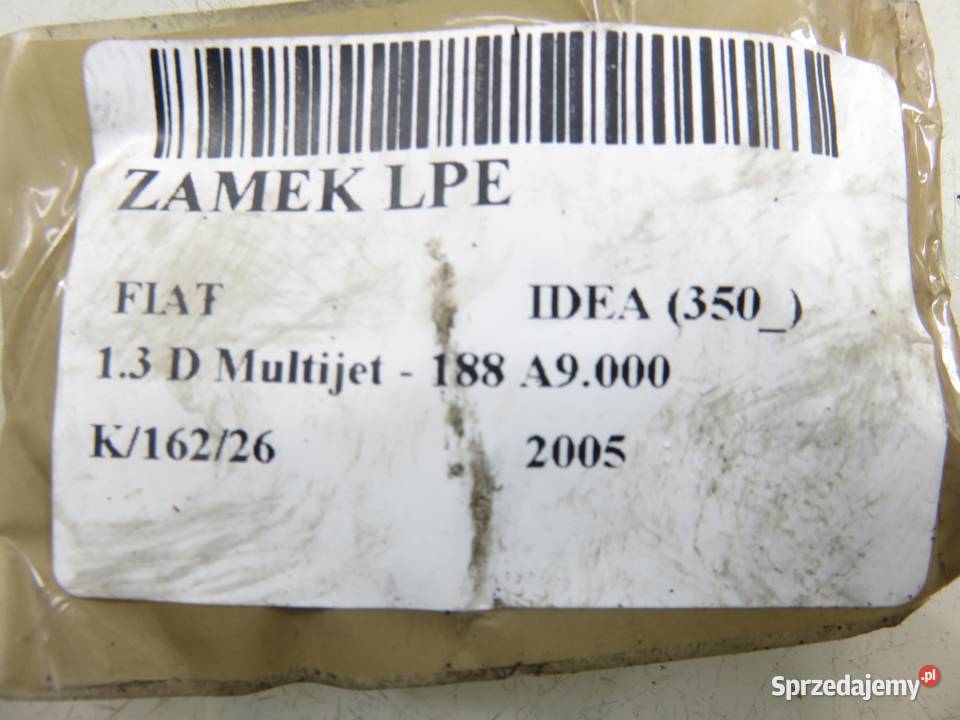 ZAMEK LEWY PRZEDNI FIAT IDEA 350 51708421 sprzedam