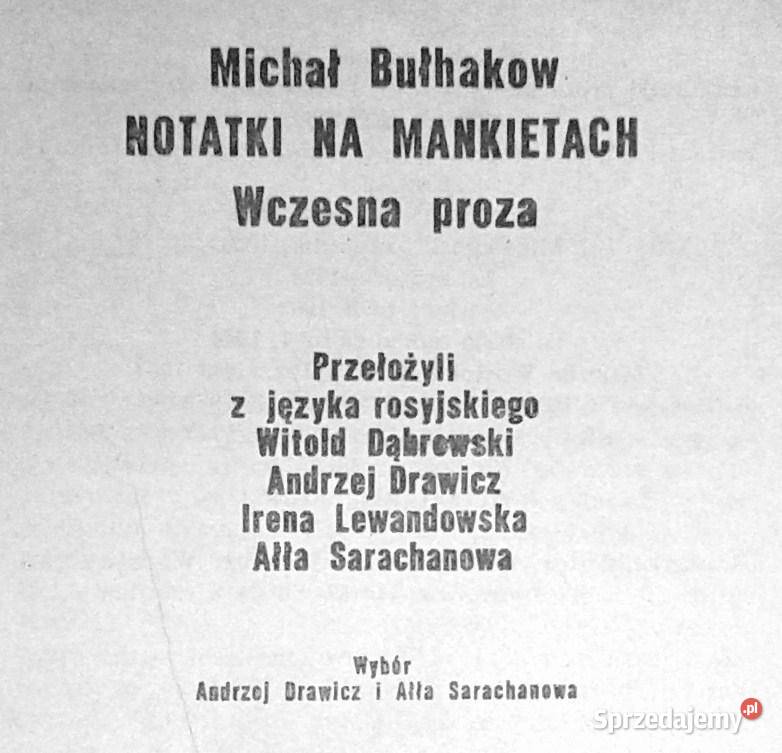 Notatki na mankietach Michaił Bułhakow Chełm