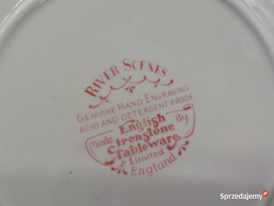 Talerze płytkie obiadowe River Scenes English