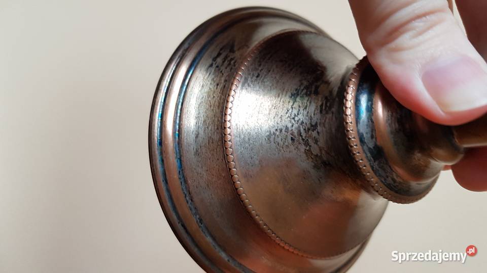 Platerowany miedziany świecznik lichtarz Dąbrowa Górnicza sprzedam