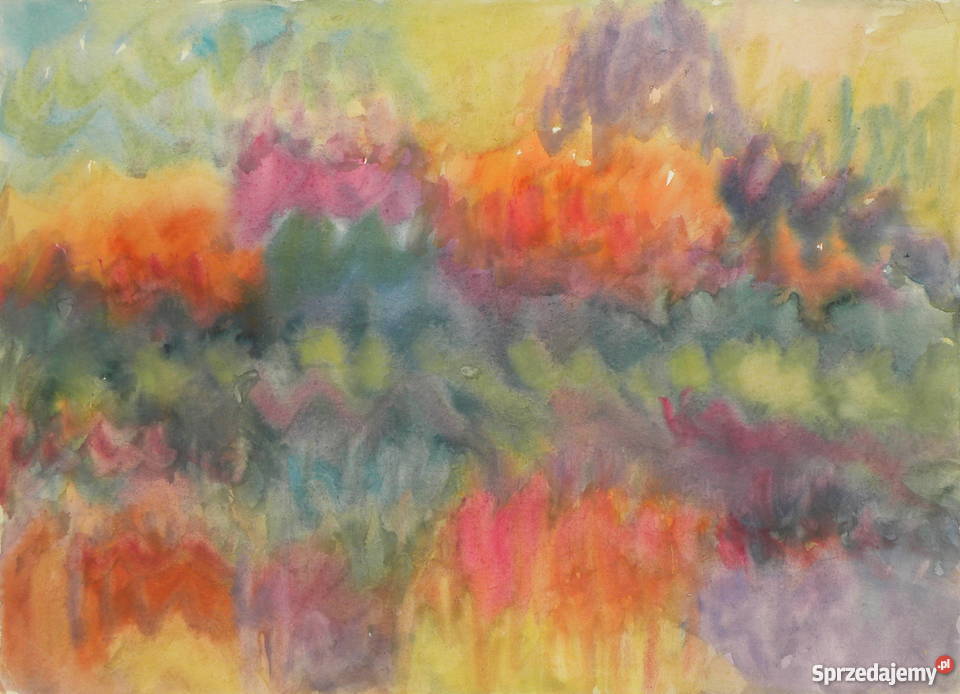 Sielskie Mazowsze tempera aut Renata Bulicz Malarstwo Warszawa