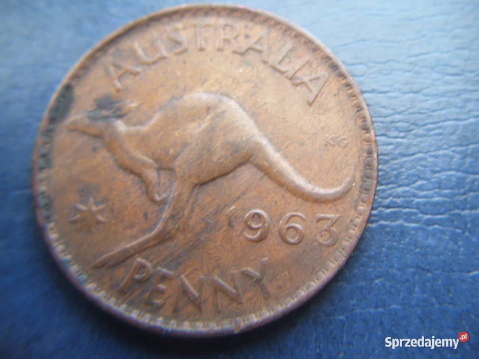 Stare monety 1 pens 1963 Australia Lesko