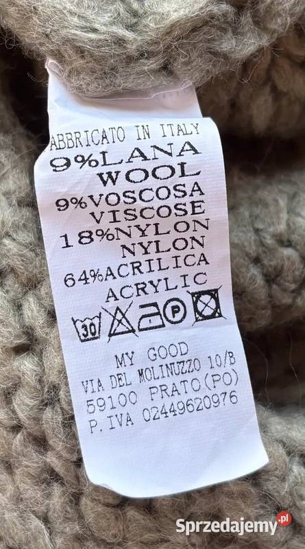 Sweter damski ciepły gruby splot oversize kolor Szczecin