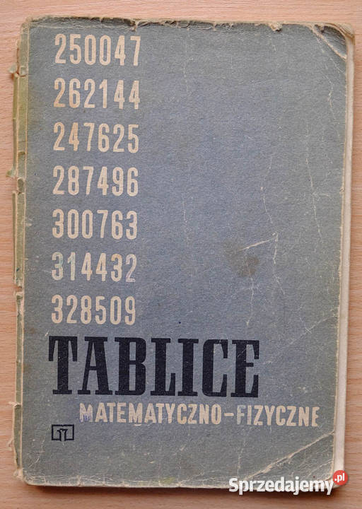 Tablice matematyczno fizyczne 1975 r Świerczek Kielce