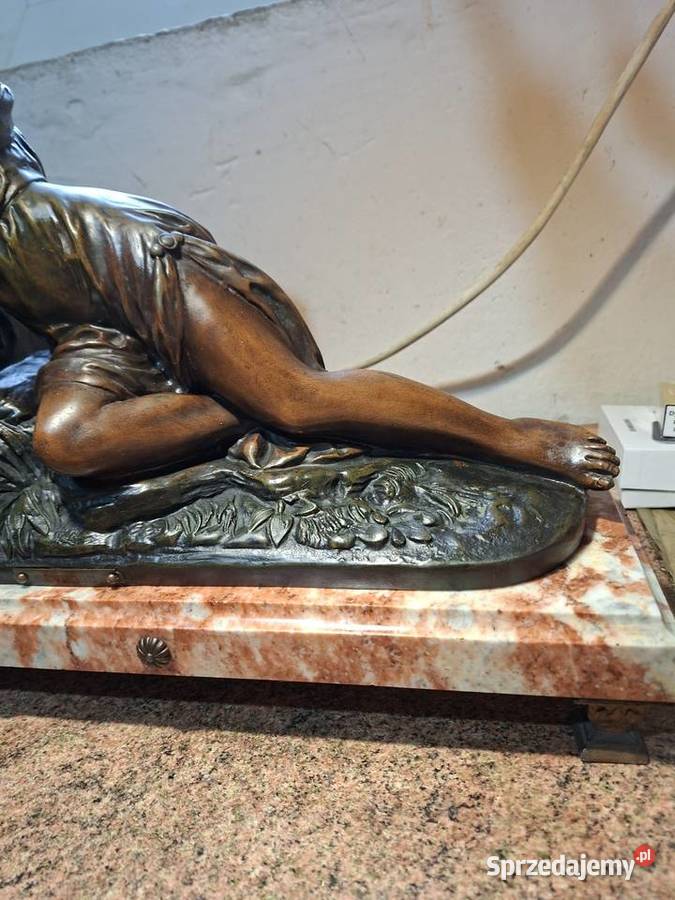 Kominkowy zegar francuski marmurowy stary Rzeszów sprzedam