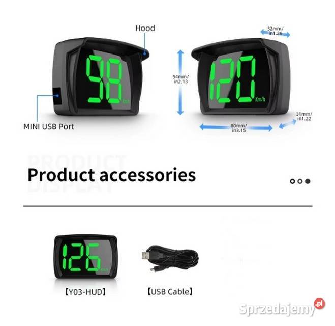 Smart GPS Speedometer LED Prędkościomierz małopolskie