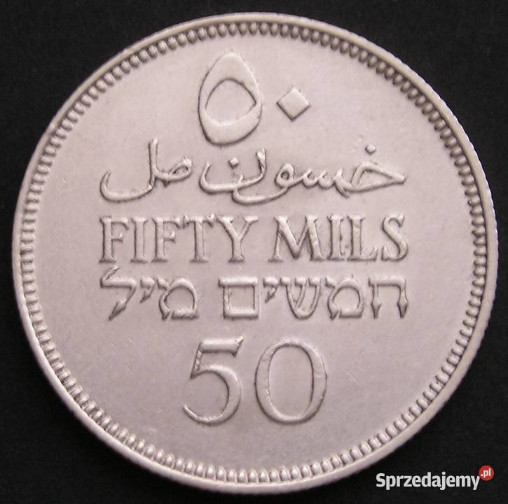 PALESTYNA 50 MILS 1940 SREBRO łódzkie Łódź