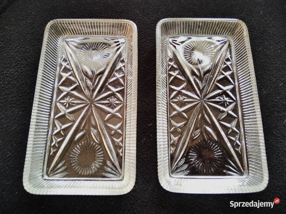 Stare salaterki półmiski rżnięte Ząbkowice PRL