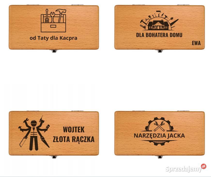 ZESTAW 18 NARZĘDZI FELO W DREWNIANYM PUDEŁKU Z