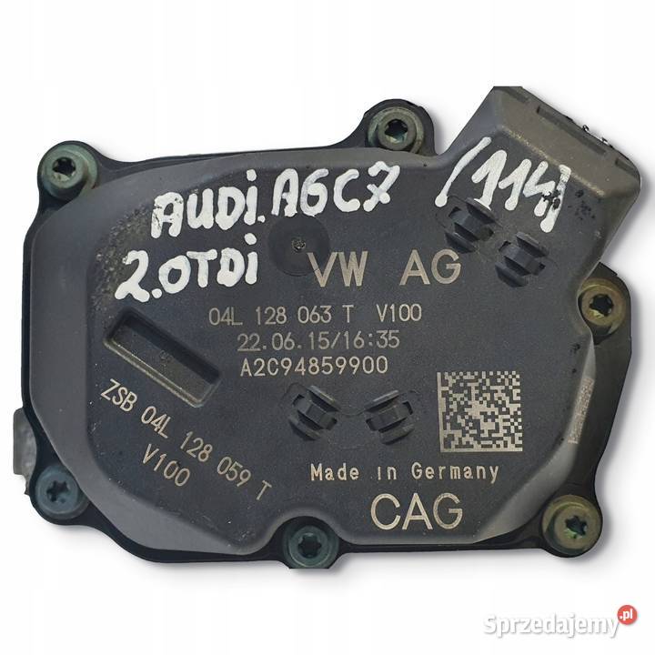 PRZEPUSTNICA Audi A6 C7 20 TDI 04L128063T Przepustnice Silniki i osprzęt Chełm