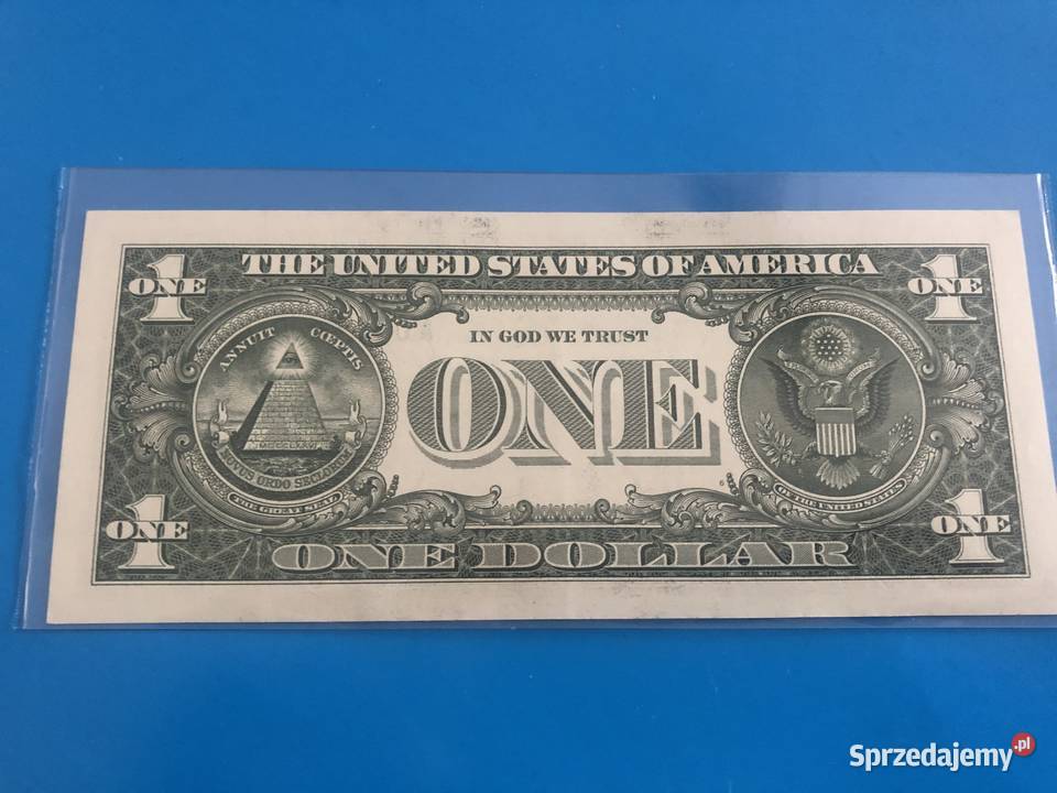 Banknot 1 dollar rzadki numer A03333599 z Szczecin
