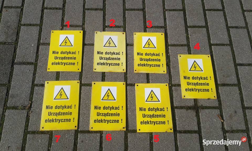 Stara tabliczka Nie dotykać Urządzenia Kolekcje