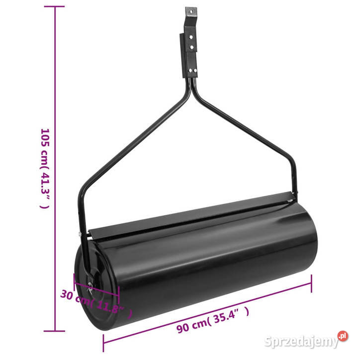 Walec do trawnika czarny 63 L żelazo WM154466 Warszawa sprzedam