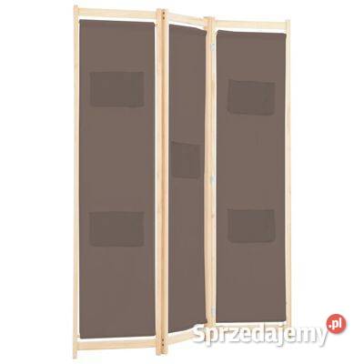 Parawan 3panelowy brązowy 120x170x4