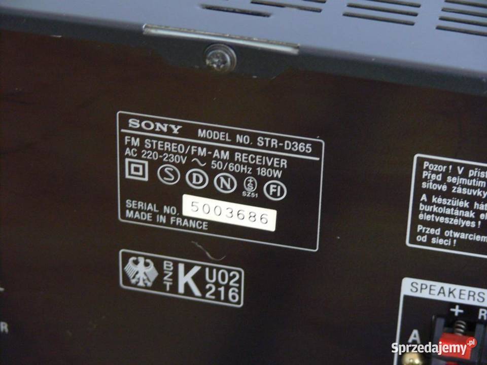 Amplituner Sony STRD365 mocny i sprawny WYSYŁKA Jasło