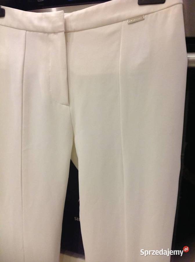 Spodnie Legginsy Damskie MANGANO S Białe Nowa Sól