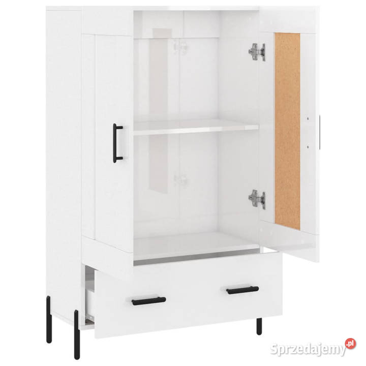 Wysoka szafka biała z połyskiem 695x31x115 Warszawa