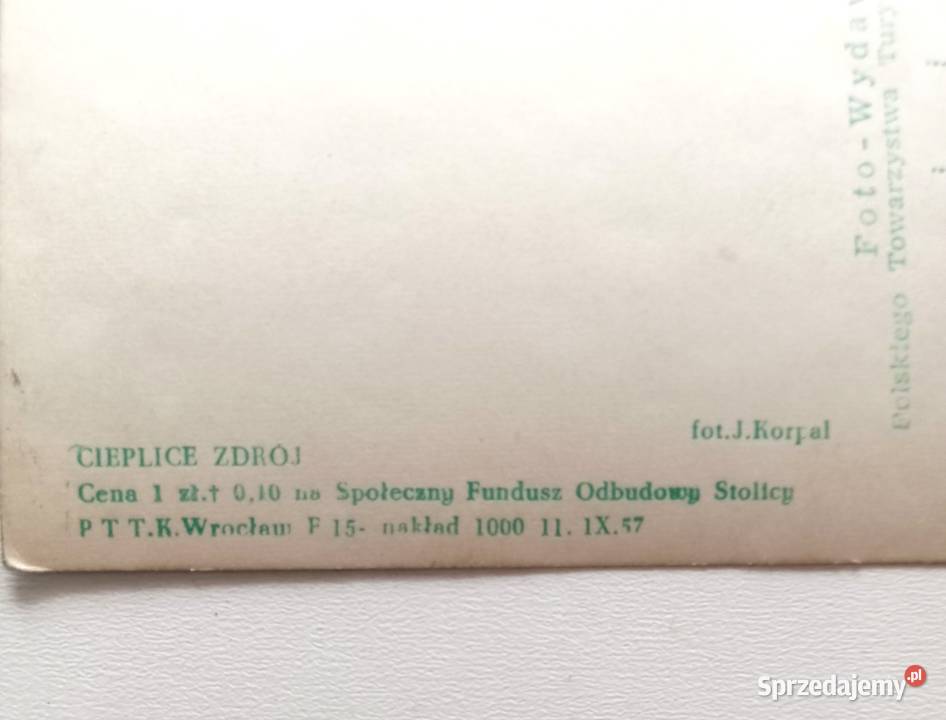 Pocztówka Cieplice Zdrój 1957 r Łódź