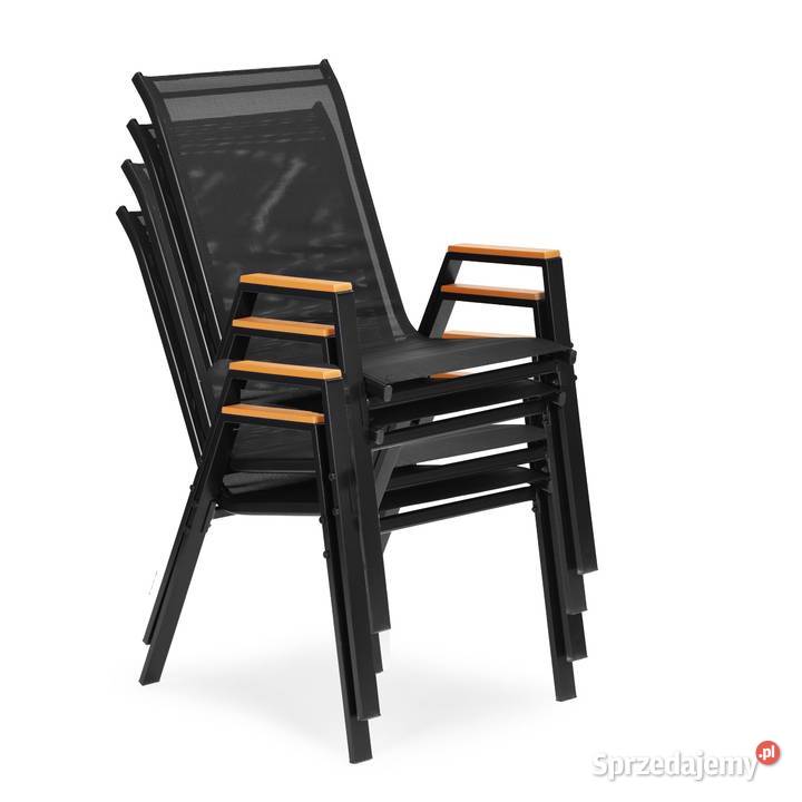 Zestaw 4 krzeseł ogrodowych