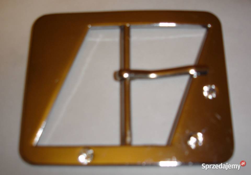 Klamra metalowa z 3 kamyczkami do paska o szer5 Bochnia