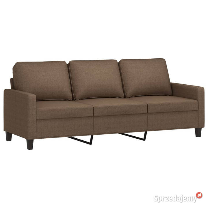 3osobowa sofa z podnóżkiem brązowy 180 tkaniną Warszawa