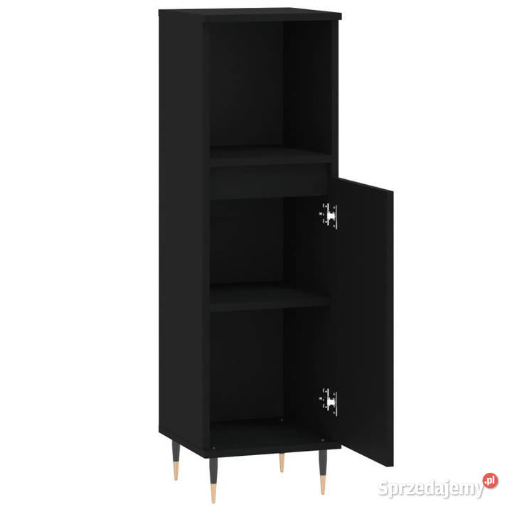 Szafka łazienkowa czarna 30x30x100 materiał Warszawa