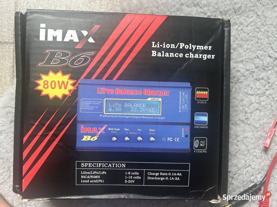 Ładowarka IMAX B6 80W LiPoLiIonNiMH z balanserem Węgierska Górka