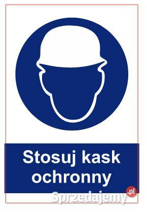 Naklejka BHP Stosuj kask ochronny ZNO3 Kamionna