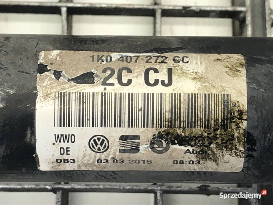 PÓŁOŚ PRAWY PRZÓD VW GOLF VII 1K0407272CC 16 90 osobowe podkarpackie